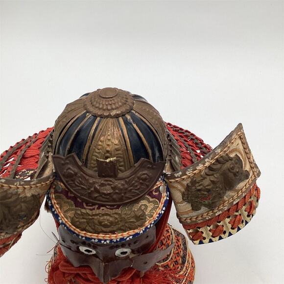 Vintage Japanese Samurai Doll with Kabuto Helmet Showa Era 9”Figure - Picture 10 of 13